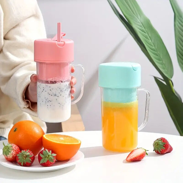 Crusher Juicer - Mug Shaped Portable Blender With Straw |&nbsp;Portable Blender,Juicer Portable Outdoor Juicing Cup | Home Mini Cordless Juicer (Random Color